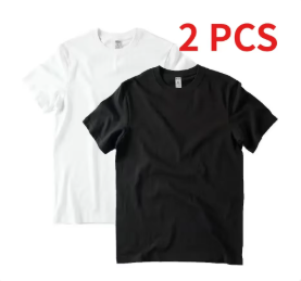 Undershirt Crew Neck - 2er-Pack Bambusfaser Rundhals-T-Shirts Kurzarm Klassische T-Shirts