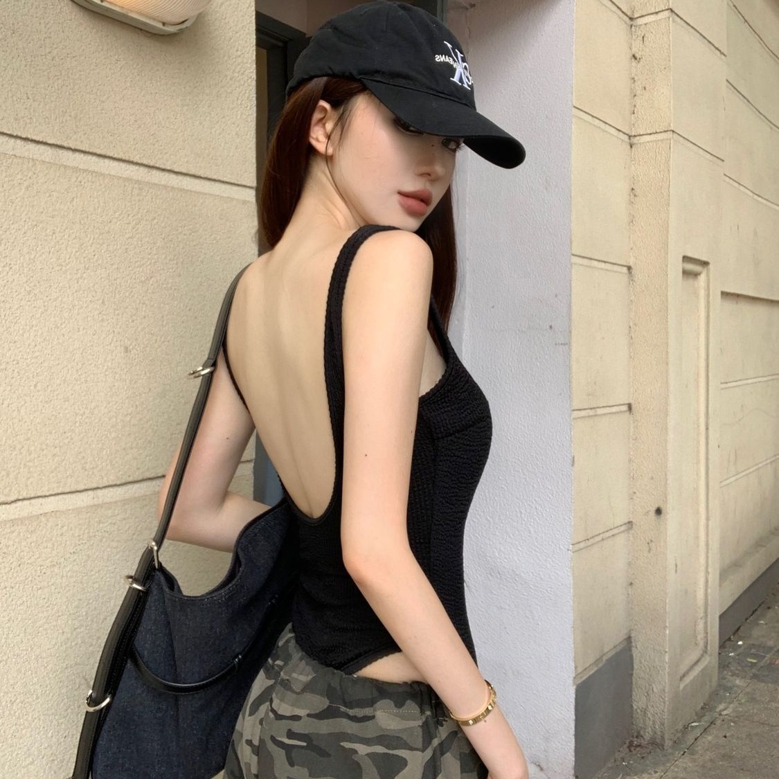 Schwarzer Träger-Body, sexy, r – Suspender Tank Top Bewertung und Preis