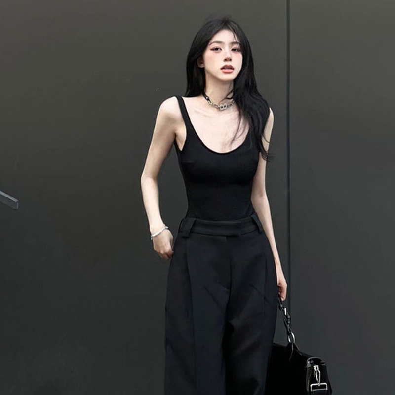 Schwarzer Träger-Body, sexy, r – Suspender Tank Top Bewertung und Preis