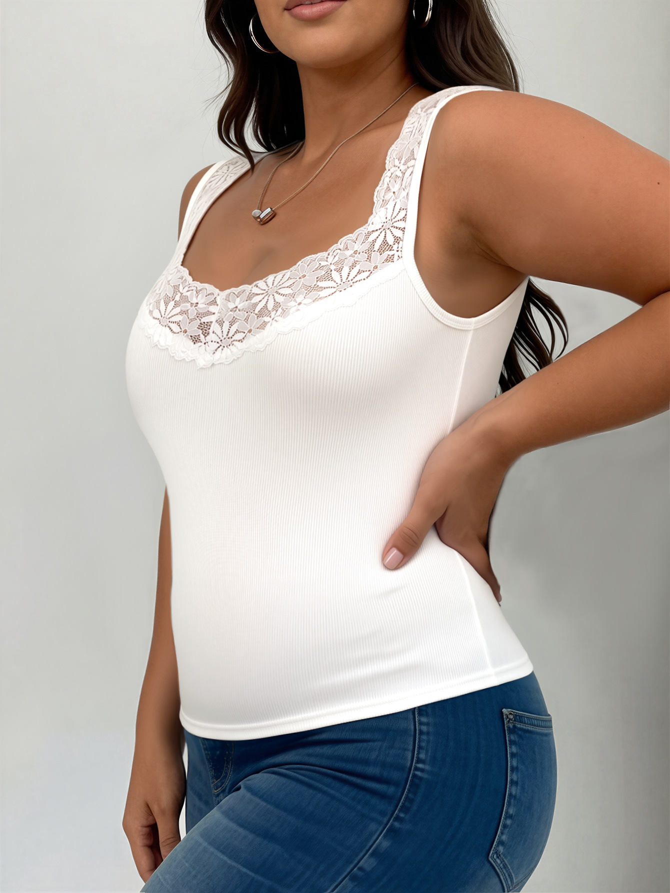 Y2K Damen Tanktop in Übergröße – Tank Top Ribbed Bewertung und Preis